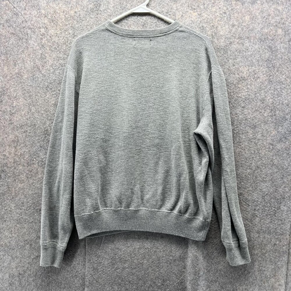 Polo Ralph Lauren Sweater Men Medium Gray Sweatshirt Pullover 1967 Fleece - Picture 10 of 12